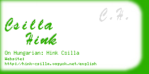 csilla hink business card